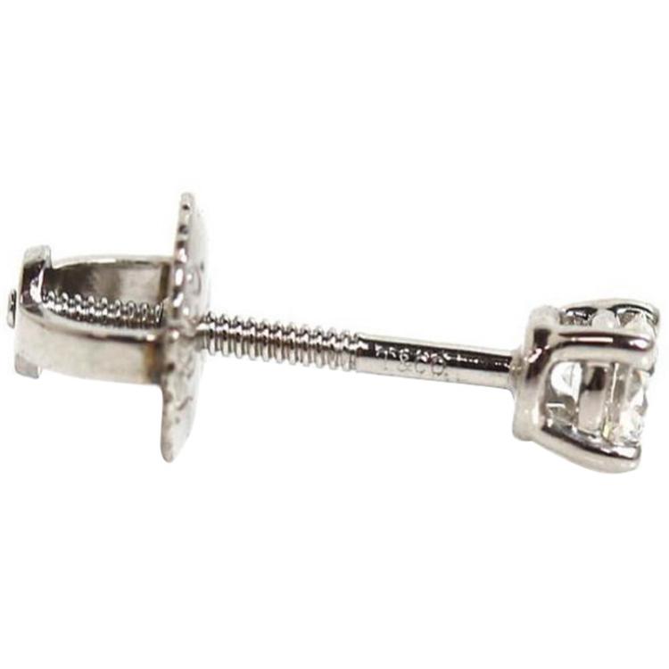 Pre Owned Tiffany & Co Diamond Platinum Stud Earrings 