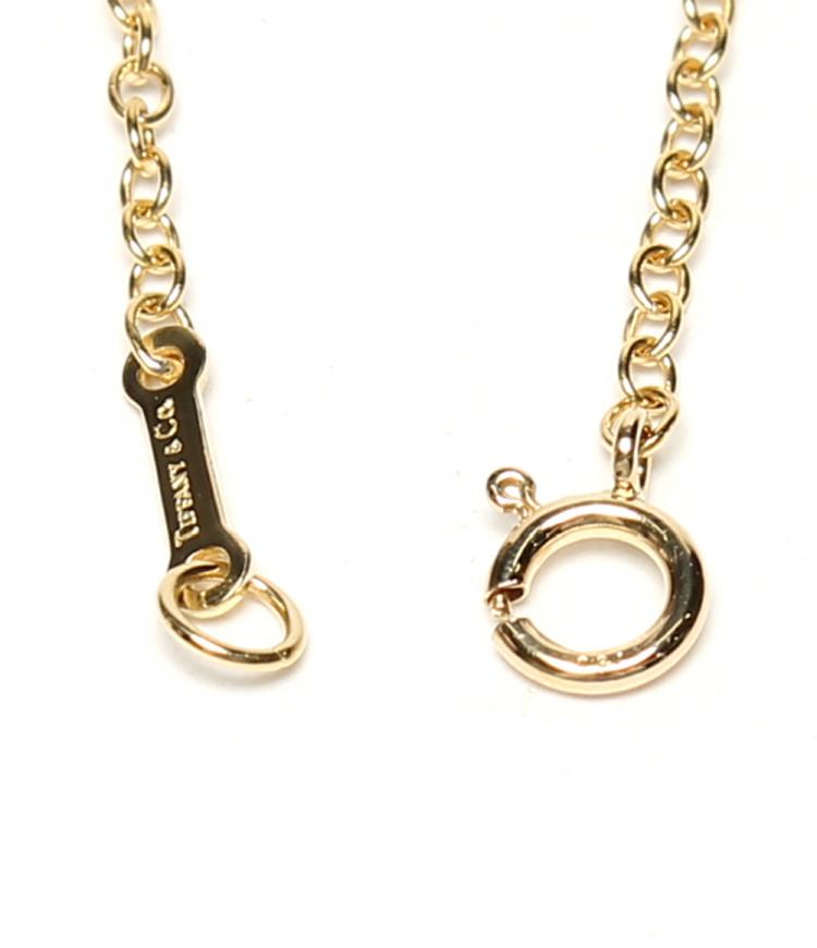 Pre Owned Tiffany & Co. Elsa Peretti Bean 18k Yellow Gold Pendant Necklace