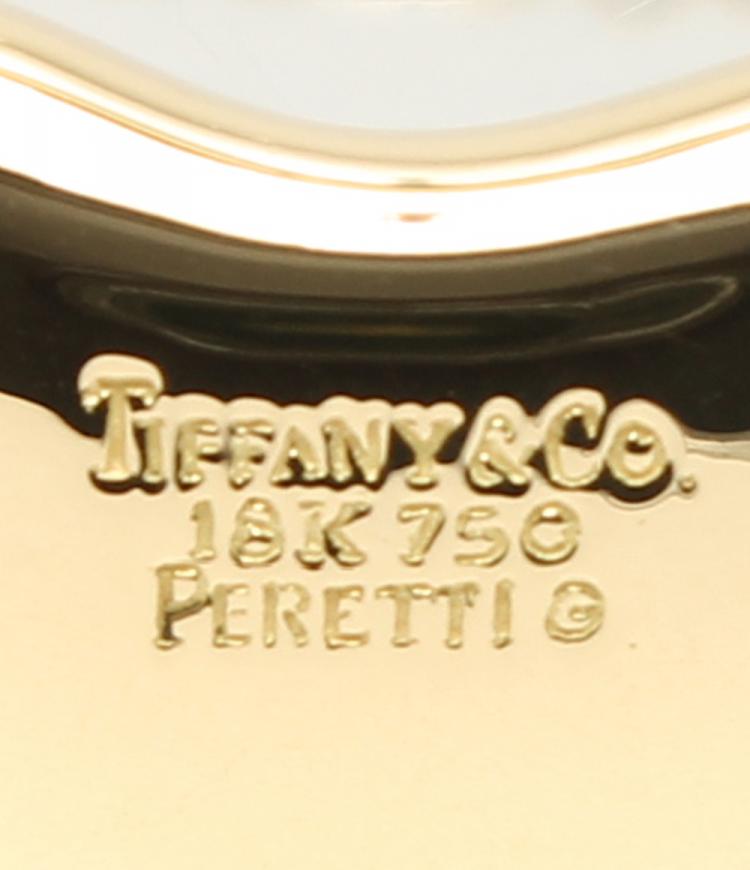 Pre Owned Tiffany & Co. Elsa Peretti Bean 18k Yellow Gold Pendant Necklace