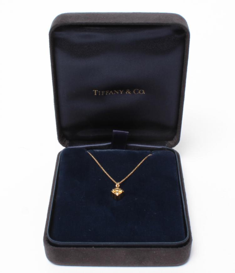 Pre Owned Tiffany & Co. 18K Yellow Gold Pendant Necklace 