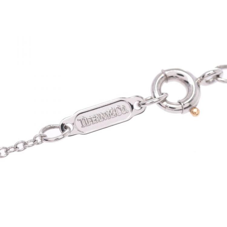 Pre Owned Tiffany & Co.  PT950 and Diamond Cross Necklace 