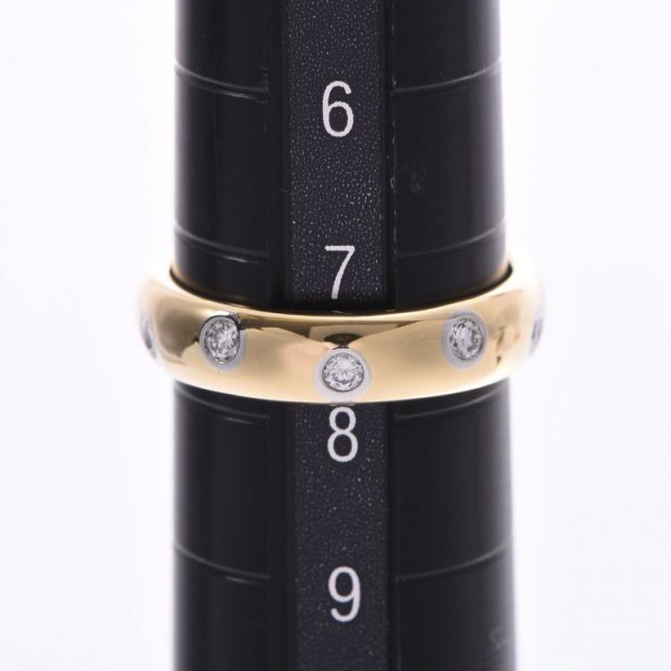 Pre Owned Tiffany & Co. Diamond Platinum and Yellow Gold Ring Size 47