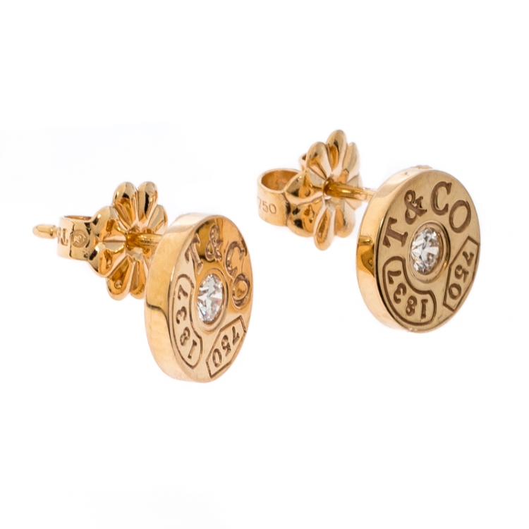 tiffany & co rose gold stud earrings