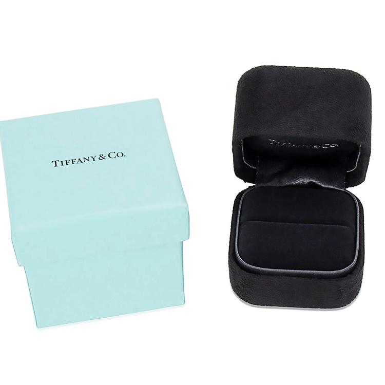 Pre Owned Tiffany & Co. 0.52 CTW Diamond Platinum Engagement Ring Size 54.5