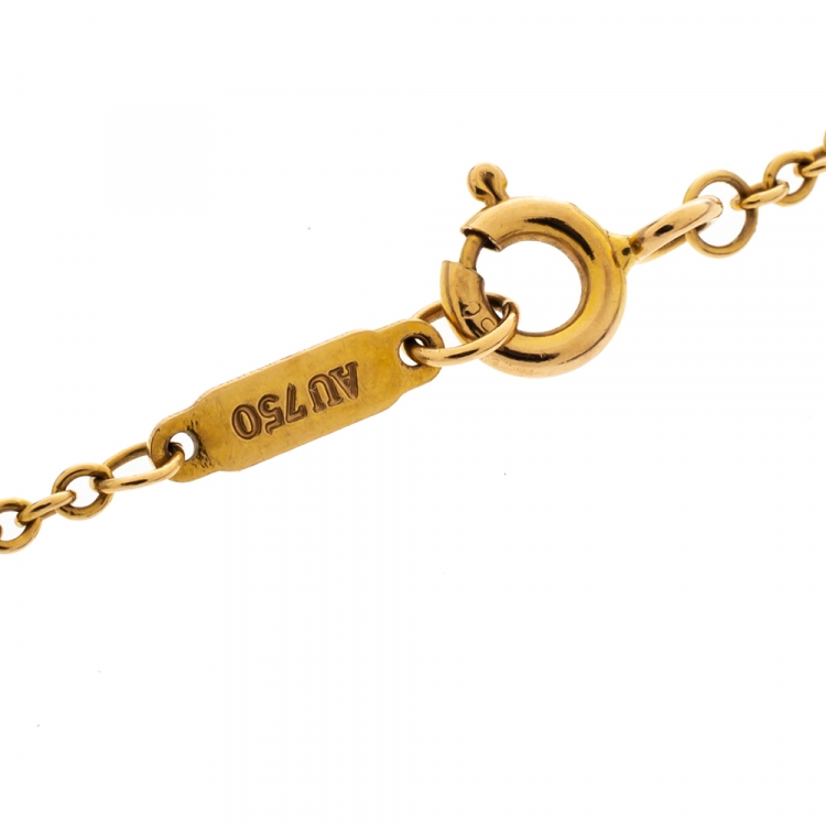 Pre Owned Tiffany & Co. Atlas Pierced Diamond 18K Rose Gold Bracelet