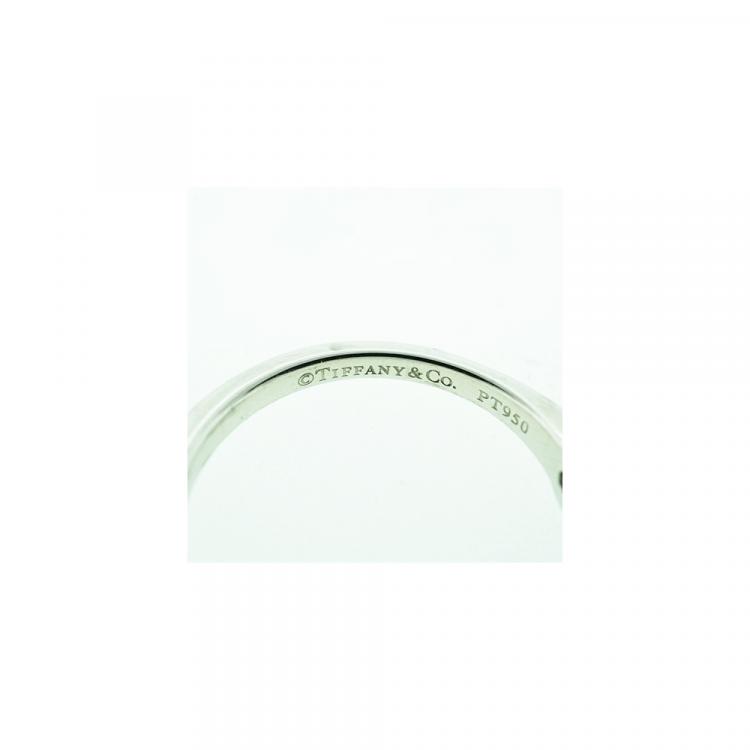 Pre Owned Tiffany & Co. Solitaire Engagement Platinum Diamond Ring Size 52