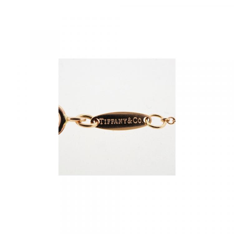 Pre Owned Tiffany & Co. Open Heart 18K Rose Gold Necklace 