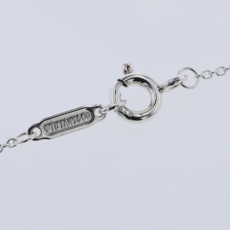 Pre Owned Tiffany & Co. 1837 Interlocking Circle Rubedo Silver Necklace