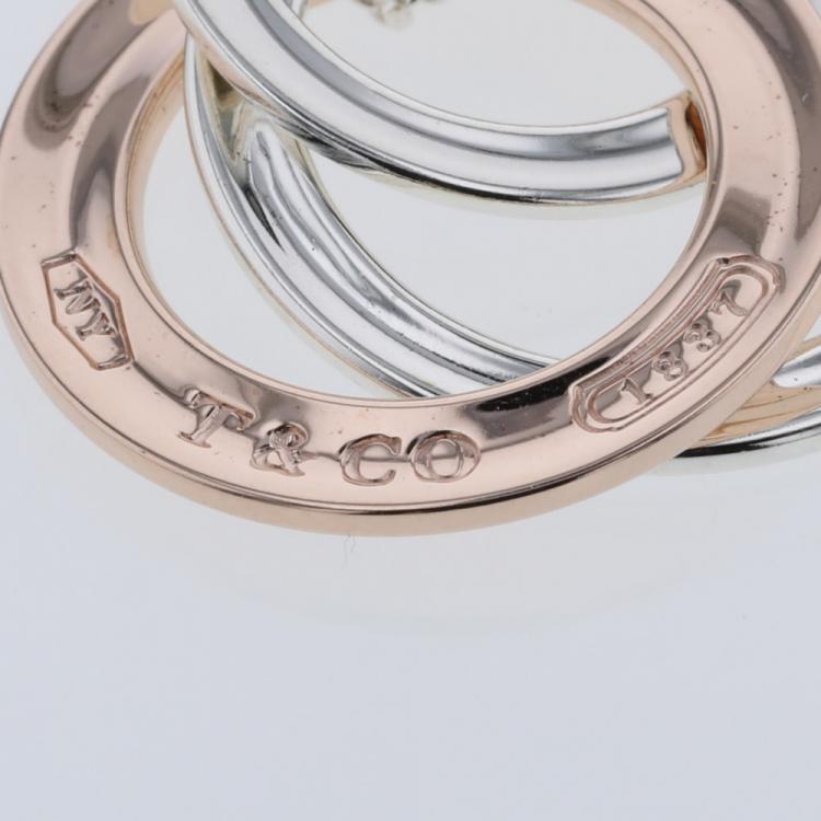 Pre Owned Tiffany & Co. 1837 Interlocking Circle Rubedo Silver Necklace