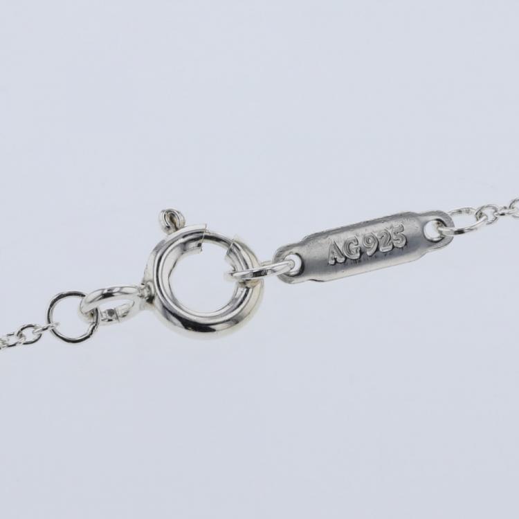 Pre Owned Tiffany & Co. 1837 Interlocking Circle Rubedo Silver Necklace