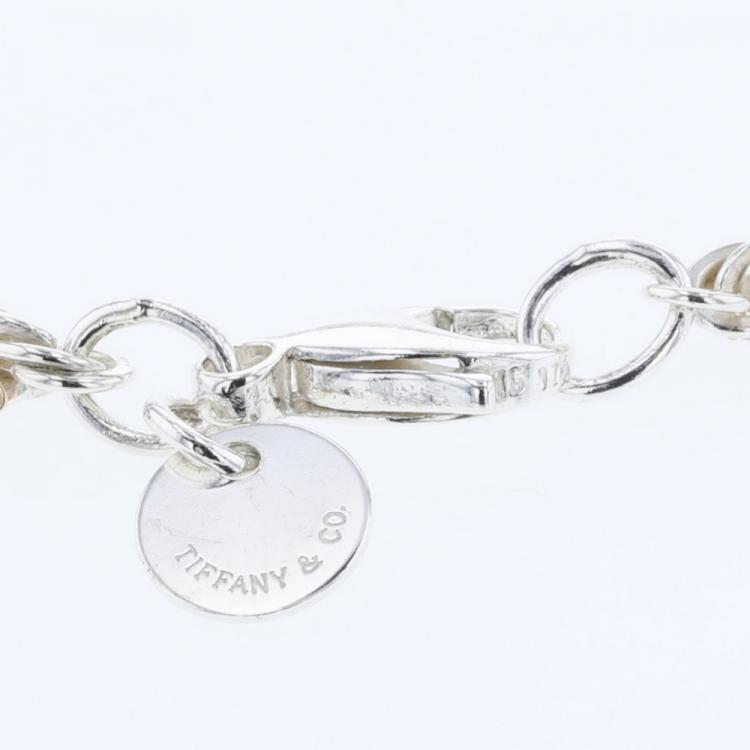 Pre Owned Tiffany & Co. Twisted Rope 18K Yellow Gold Silver Bracelet