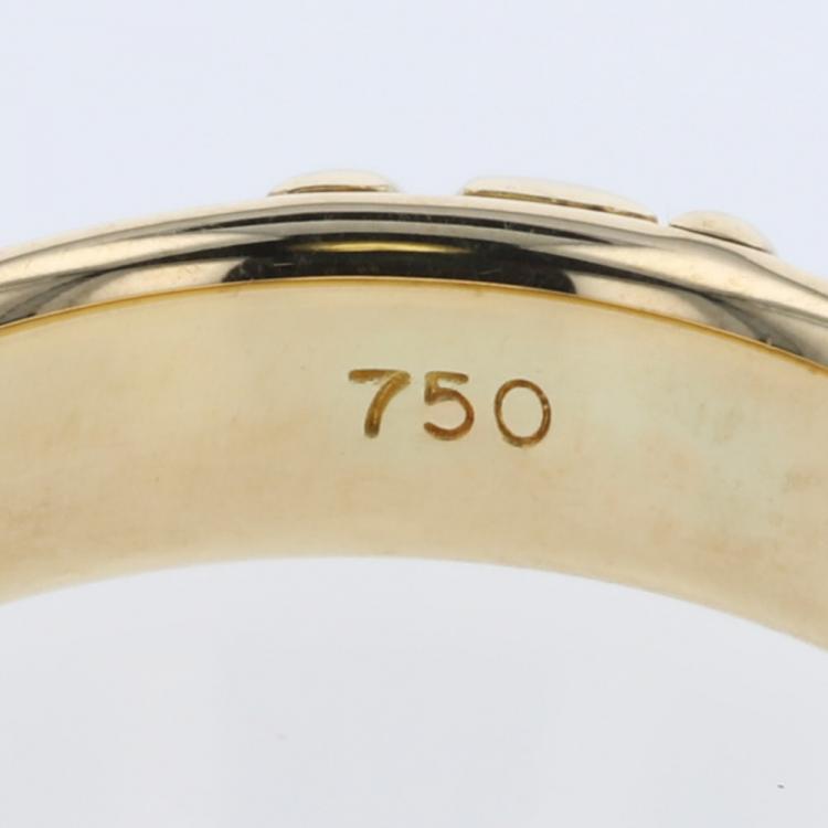 Pre Owned Tiffany & Co. Atlas Numeric 18K Yellow Gold Ring Size 49