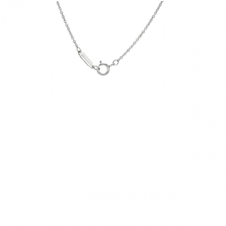 Pre Owned Tiffany & Co. Diamond Platinum Flower Pendant Necklace 
