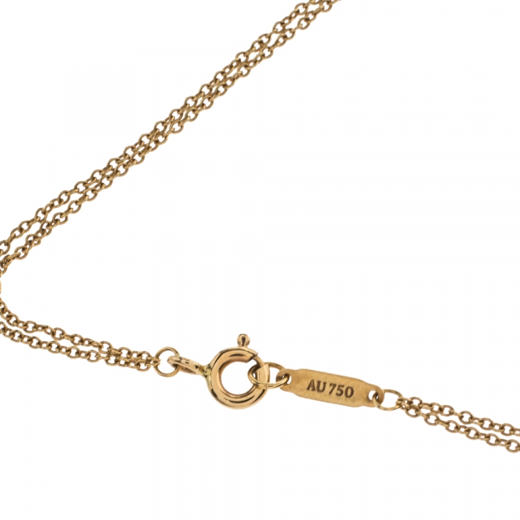 Pre Owned Tiffany & Co. Infinity 18K Yellow Gold Pendant Necklace