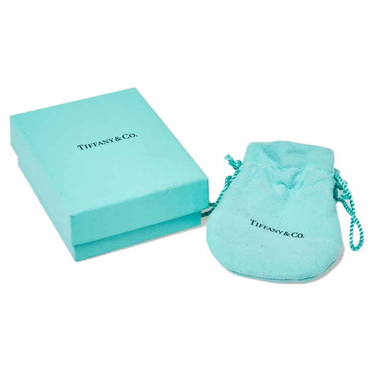 Pre Owned Tiffany & Co. Tiffany 1837 Interlocking Circles Silver & 18K Yellow Gold Pendant Necklace