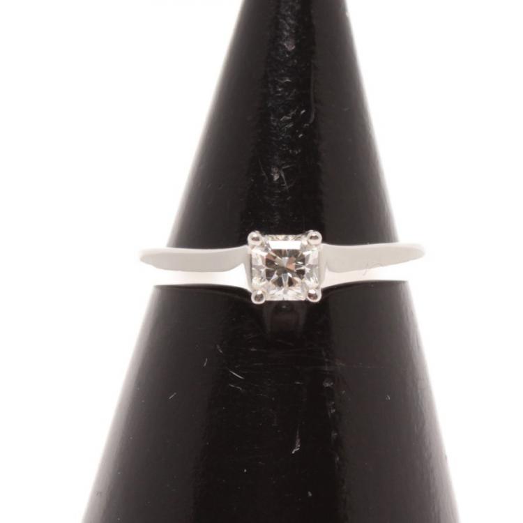 Pre Owned Tiffany & Co. Platinum Diamond Ring Size EU 48