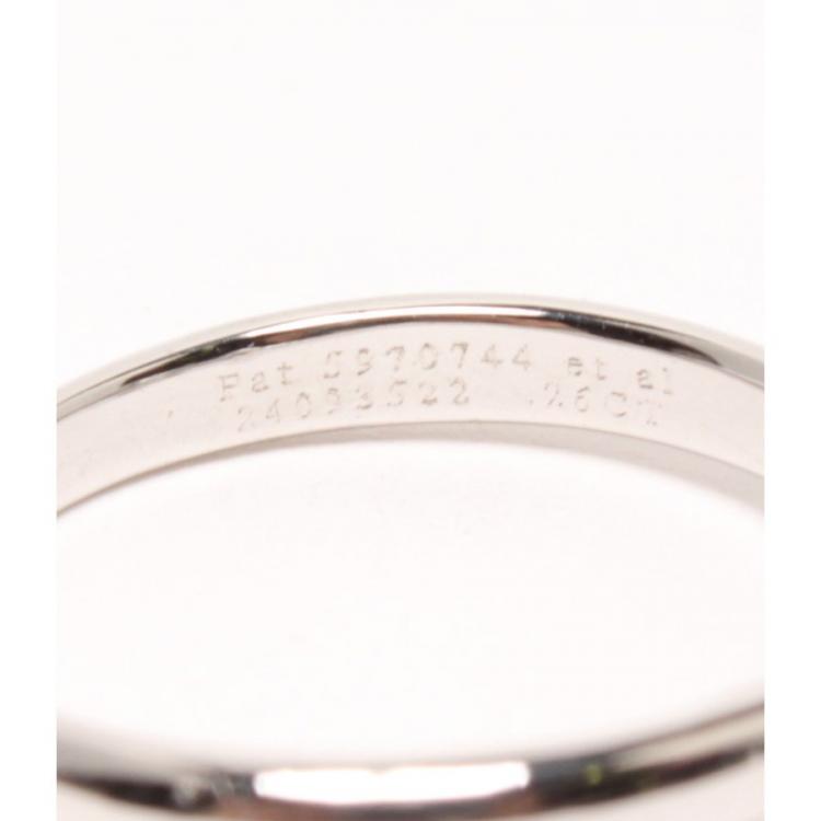 Pre Owned Tiffany & Co. Platinum Diamond Ring Size EU 48