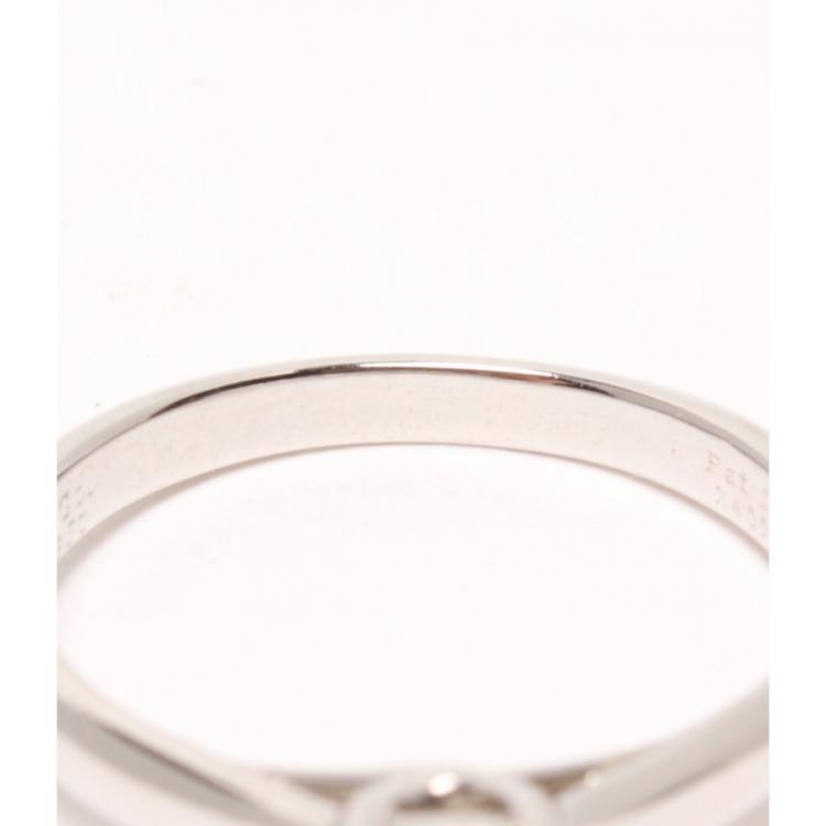 Pre Owned Tiffany & Co. Platinum Diamond Ring Size EU 48