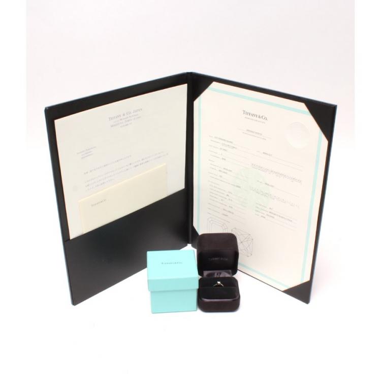 Pre Owned Tiffany & Co. Platinum Diamond Ring Size EU 48