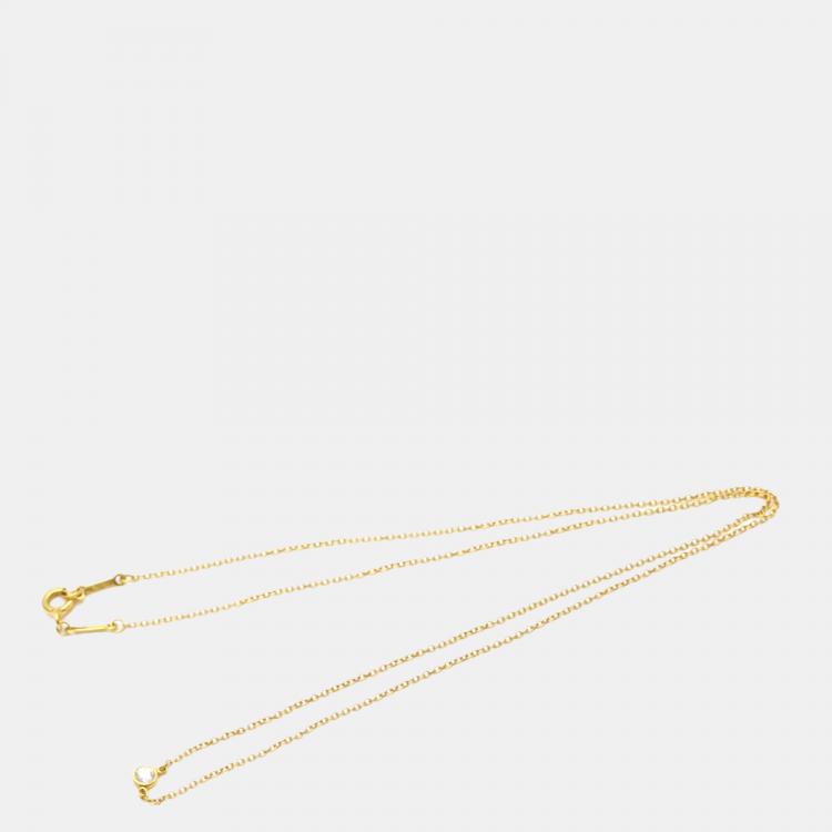 مملوكة مسبقًا Tiffany & Co. Else Peretti Diamond By The Yard 18K Yellow Gold Diamond Necklace