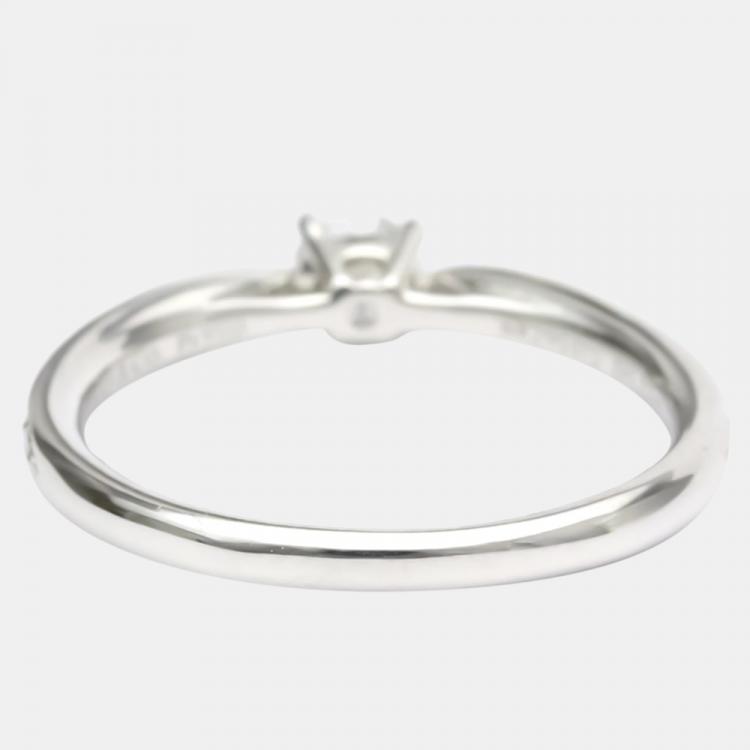 Pre Owned Tiffany & Co. Harmony Engagement Platinum Diamond Ring EU 49