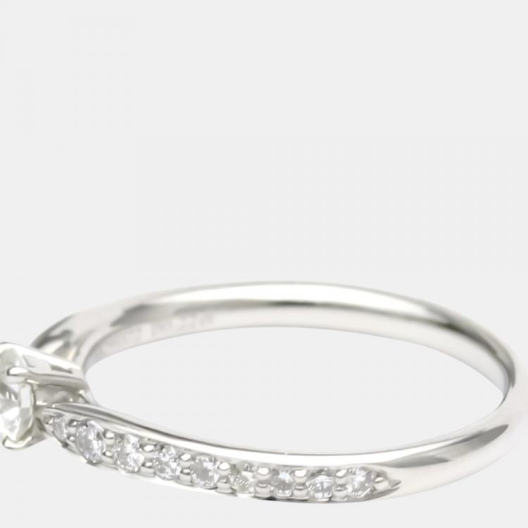 Pre Owned Tiffany & Co. Harmony Engagement Platinum Diamond Ring EU 49