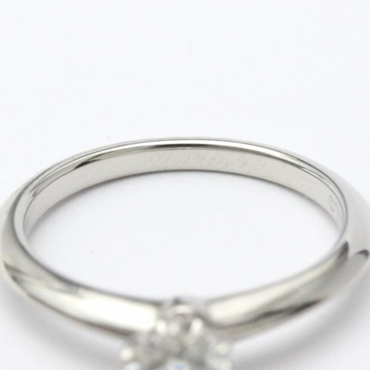 Pre Owned Tiffany & Co. Tiffany Setting Solitaire Platinum Diamond Ring EU 49