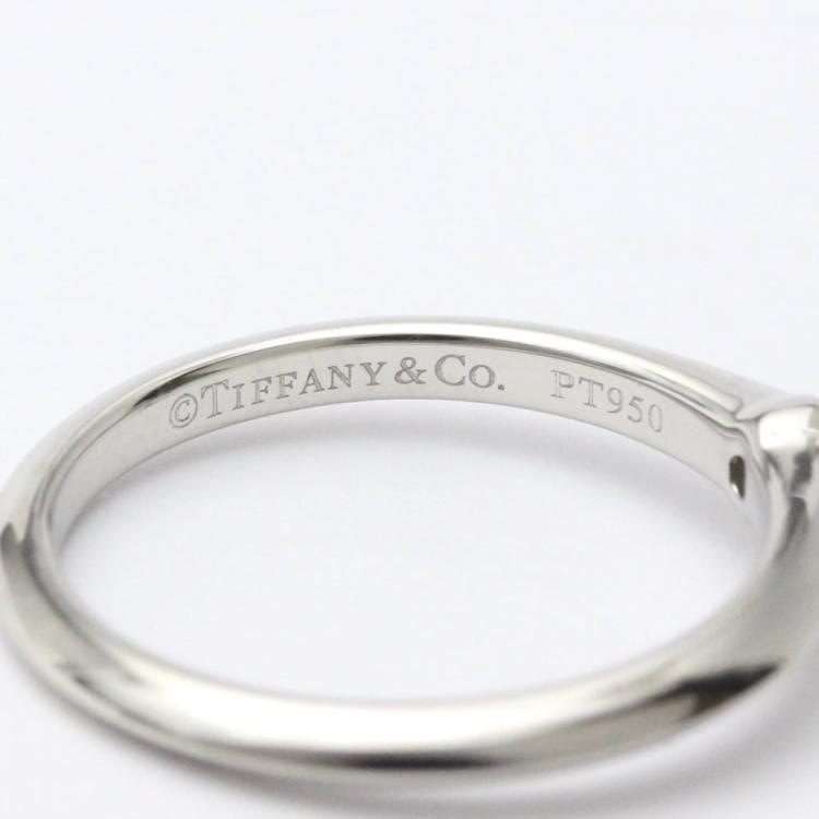 Pre Owned Tiffany & Co. Tiffany Setting Solitaire Platinum Diamond Ring EU 49