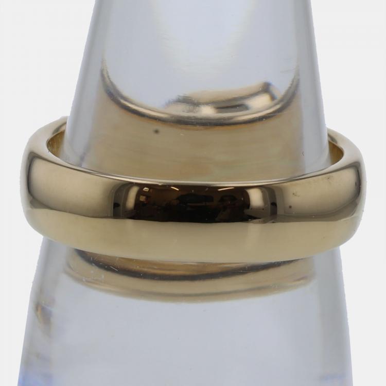 Pre Owned Tiffany & Co. 18K Yellow Gold and Diamond Door Knocker Ring US 10