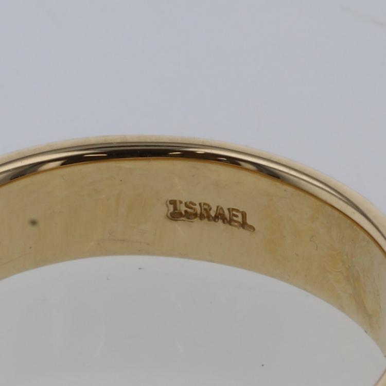 Pre Owned Tiffany & Co. 18K Yellow Gold and Diamond Door Knocker Ring US 10