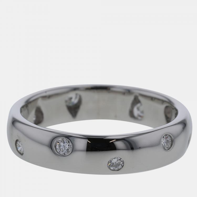 مملوكة مسبقًا Tiffany & Co. Platinum and Diamond Etoile Band Ring US 10