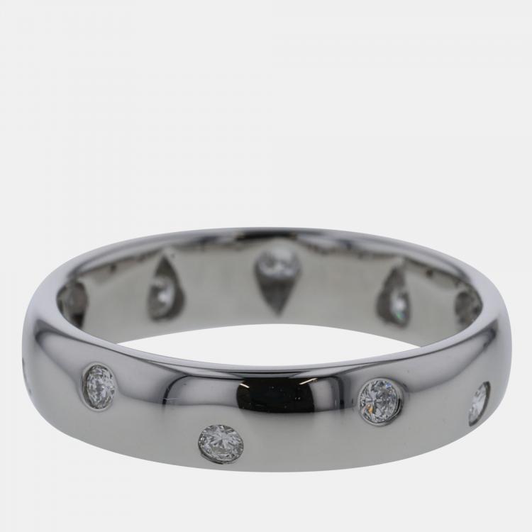 مملوكة مسبقًا Tiffany & Co. Platinum and Diamond Etoile Band Ring US 10