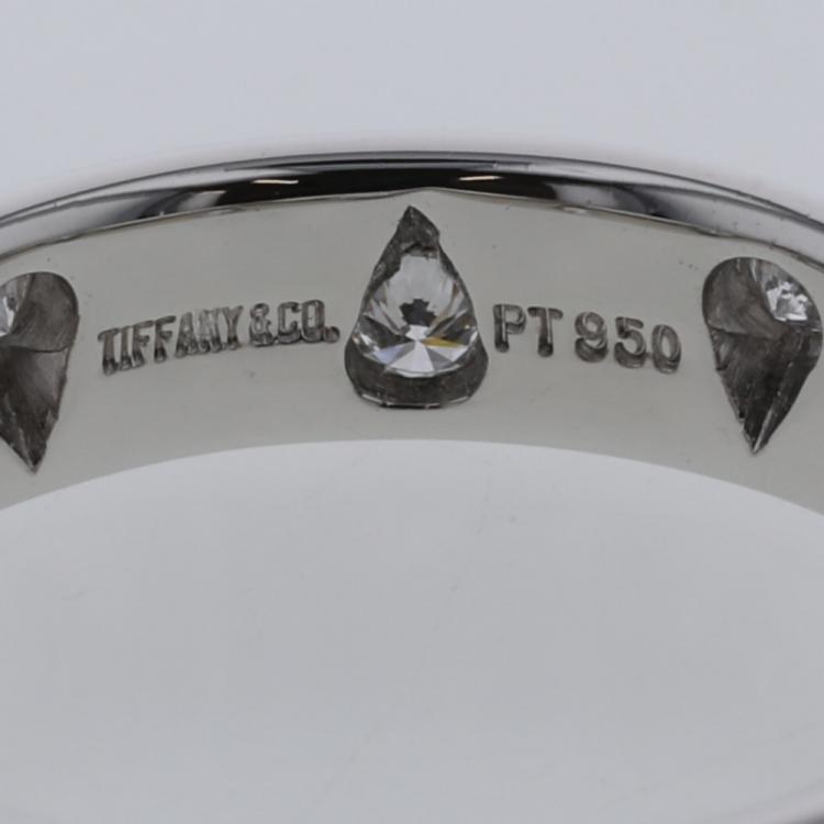 مملوكة مسبقًا Tiffany & Co. Platinum and Diamond Etoile Band Ring US 10