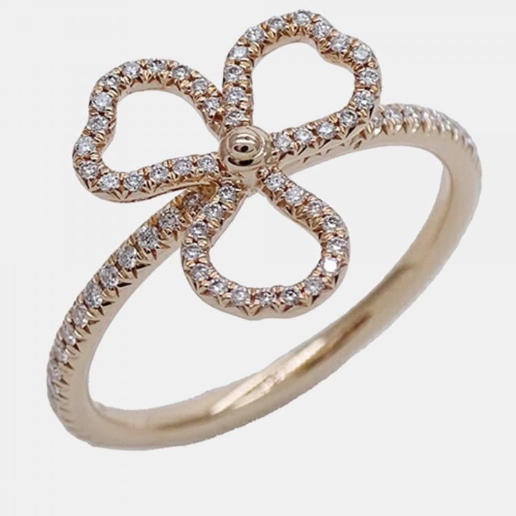 Tiffany & Co. Flower Paper 18K Rose Gold Diamond Ring EU 52 Tiffany ...