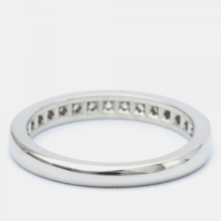 Pre Owned Tiffany & Co. Tiffany Setting Platinum Diamond Ring EU 49