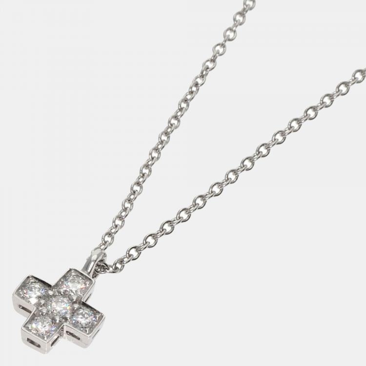 Tiffany & Co. Cruciform Cross Platinum Diamond Necklace Tiffany & Co
