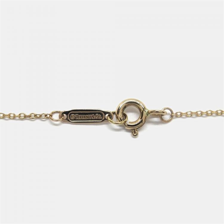 Pre Owned Tiffany & Co. Oval Key 18K Rose Gold Necklace 