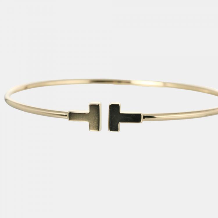 Pre Owned Tiffany & Co. Twire 18K Yellow Gold Bracelet 16