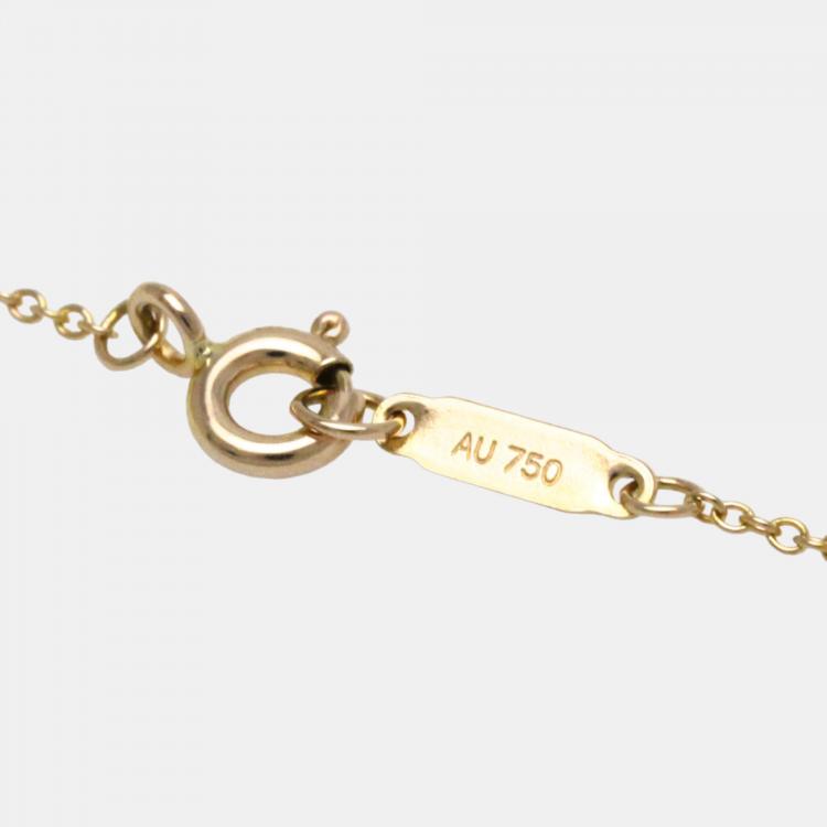 Pre Owned Tiffany & Co. Atlas 18K Rose Gold Diamond Necklace 