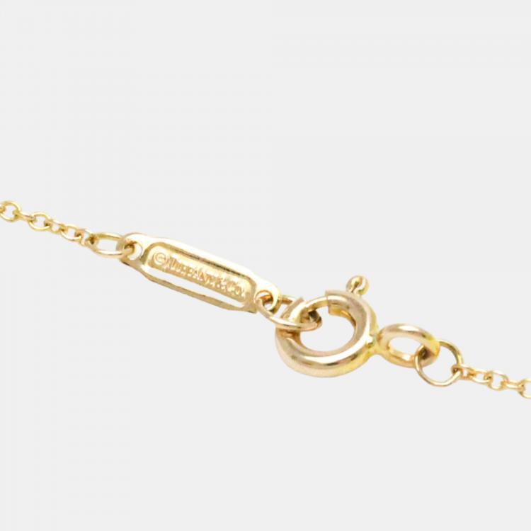 Pre Owned Tiffany & Co. Atlas 18K Rose Gold Diamond Necklace 
