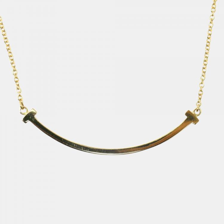 Tiffany smile necklace on sale gold