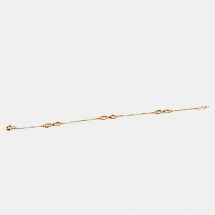 Pre Owned Tiffany & Co. Infinity 18k Rose Gold Bracelet