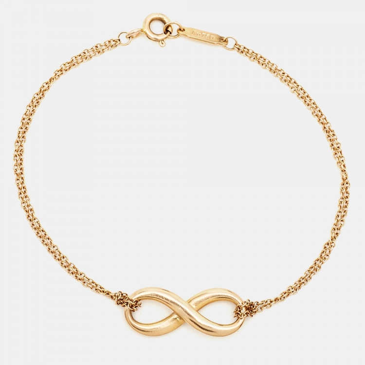 Pre Owned Tiffany & Co. Infinity 18k Rose Gold Bracelet