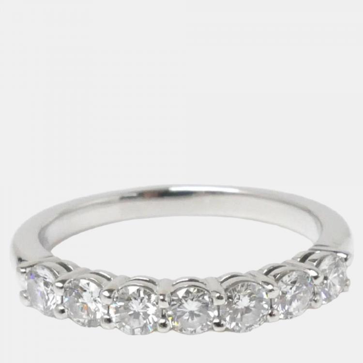 Pre Owned Tiffany & Co. Platinum and Diamond Forever Band Ring EU 51