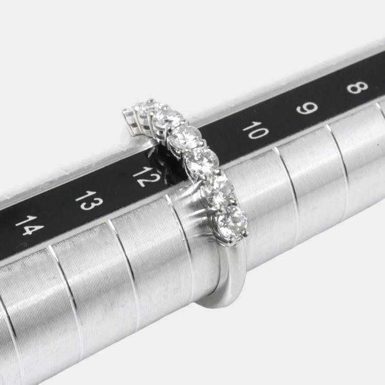 Pre Owned Tiffany & Co. Platinum and Diamond Forever Band Ring EU 51