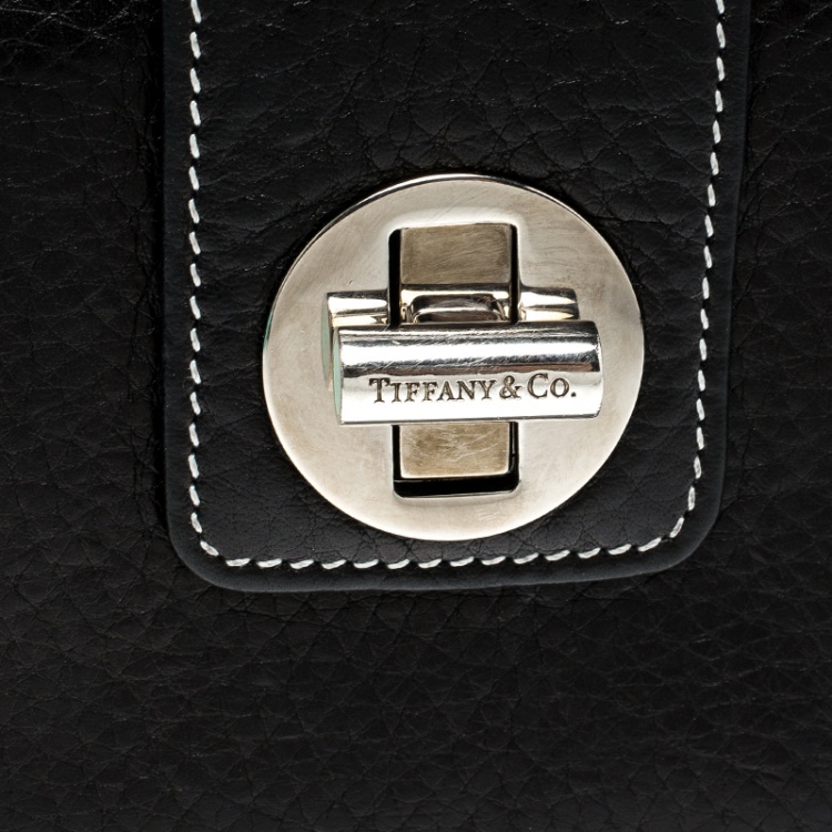 Pre Owned Tiffany & Co. Black Leather Continental Wallet