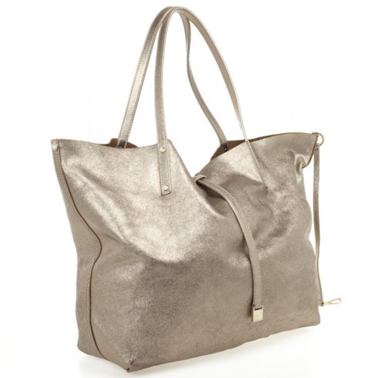 Pre Owned Tiffany & Co. TRT Tiffany Metallic Reversible Tote