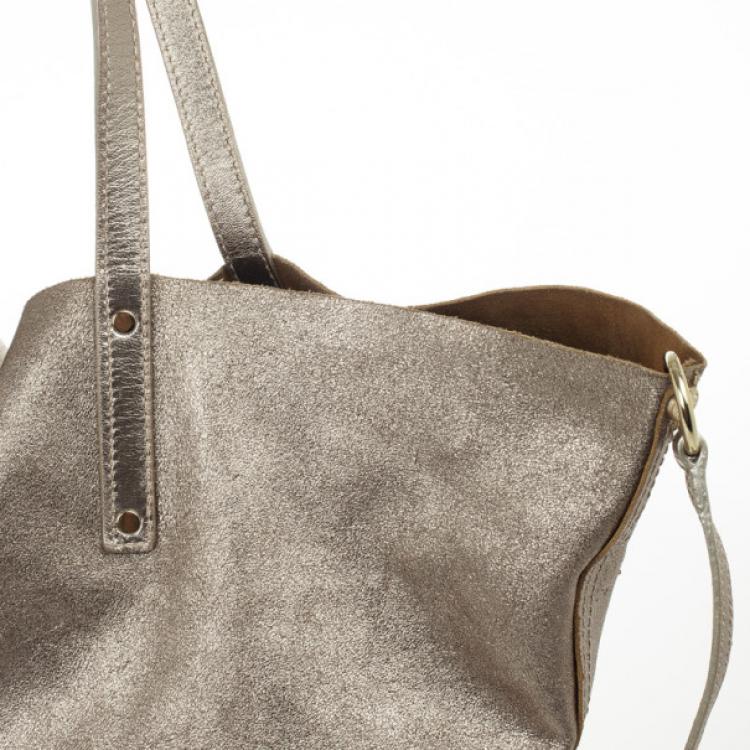 Pre Owned Tiffany & Co. TRT Tiffany Metallic Reversible Tote
