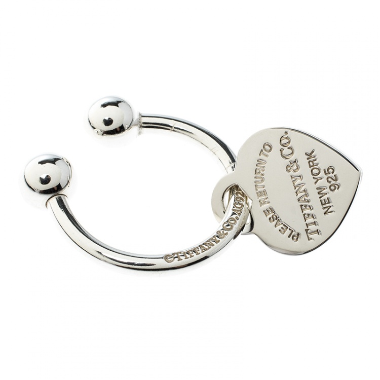 Pre Owned Tiffany & Co. Return To Tiffany Heart tag Keyring