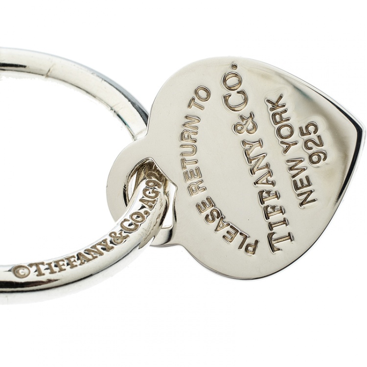 Pre Owned Tiffany & Co. Return To Tiffany Heart tag Keyring